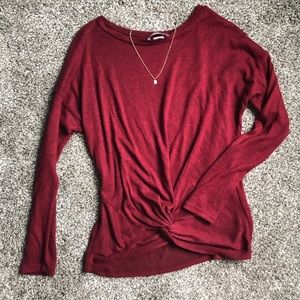 Red Knit Top